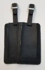 Samsonite Luggage Tags Lot of two PVC Travel Accessory Black Red Champagne