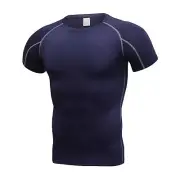 Men's Compression Short Sleeve Shirt Running Fitness T-shirts Quick Dry Top AU