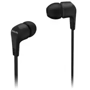 Philips Wired Earbud Gel In-ear Headphones Black