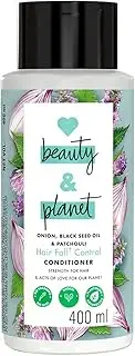 Love Beauty & Planet Onion Oil, Blackseed Oil & Patchouli Hairfall Control Conditioner, No Parabens, No Dyes Patchouli Essential Oil, 400 ml