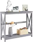 Yaheetech Console Table for Entryway, 2 Tier Narrow Sofa Table Bookshelf Accent