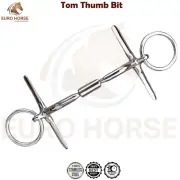Euro Comfort Barrel Roller Mouth Tom Thumb Bit Stainless Steel Snaffle Horse Bit