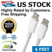 USB-C to USB-C 6ft Cable for Fast Charging & Data Sync iPhone, Samsung, OnePlus