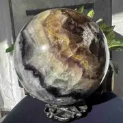 10.65KG Natural Fluorite Quartz Sphere Crystal Energy Ball Reiki Healing Decor