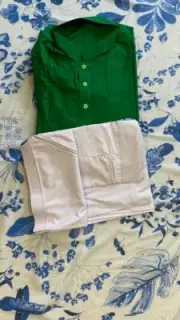 Men's Green Kurta w/ White Shalwaar