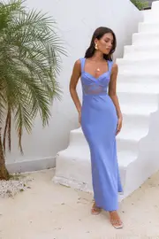 Milos Nights Midi Dress Blue