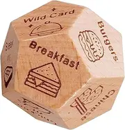 Date Night Dice - Wooden Food Decision Dice | Date Dice Couples Dice Food Decision Dice, Dinner Dice Food Dice, Dating Dice Wooden for Birthday, Christmas, Valentines Day, Stocking Stuffers