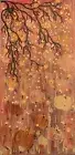 Moody Virgo Arts Abstract Falling Pumpkins Painting on Cavas by Deana, Ooak