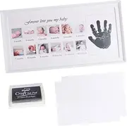 MOLUCKFU 1pc Photo Frame Pregnancy Announcement Newborn Footprint Kit Milestone Footprint Kit Kit Boy Frame Photo Mat Organizer Picture Frames Keepsake Props White