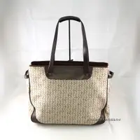 在飛比找蝦皮購物優惠-【流當二手精品】Celine 經典LOGO緹花布肩背包 手提