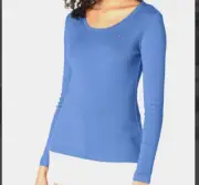 Tommy Hilfiger Scoop Neck Long Sleeve Blue Bonnet XXL