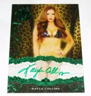 2015 Benchwarmer KAYLA COLLINS Sin City #44 CORSET Green Foil Auto/10 PLAYBOY