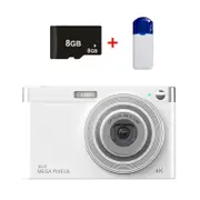 4K 8X Optical Zoom Telescopic Lens Digital Camera With Card Reader & 8G White Lenses