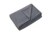 Jason Cotton Basketweave Pattern Blanket Grey
