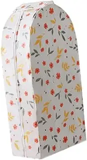 ELAYARD Floral Printed Garment Bag with Zipper Large Dustproof Clothes Cover for Suits Coats Dresses Water Resistant Storage Protector for Travel Home Use