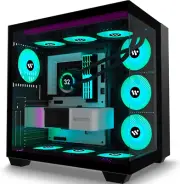 PC CASE ATX 9 PWM ARGB Fans Pre-Installed, Mid-Tower Gaming PC Case, Panoramic T