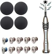 SLAUNT 4 Pack Rubber Feet 10pcs Repair Replacement Screw Compatible with Mac Book Pro Retina A1425 A1502 A1398 13" 15" Bottom Case Screw Rubber Feet and Screwdriver Repair kit