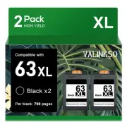 63XL Ink Cartridge for hp Ink 63 XL Combo Pack Works with Printers OfficeJet ...