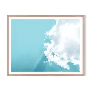 Cloud Cover Framed Printed Wall Art - Timber