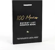 Gift Republic Bucket List Scratch Off Book|100 Movies To Watch Scratch Off|Personalisable Memory Journal|Gifts for Movie Lovers| Movies To Watch Before Your Lifetime|, Medium