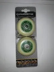 Razor Ripstik Caster Board 76mm ABEC -5 Set of Two Wheels Green NOS