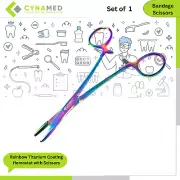 Cynamed Rainbow Titanium Coating Hemostat with Scissors and Locking Mechanism