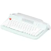 TODO Retro Typewriter Bluetooth Wireless Keyboard Tablet Holder 84 Key Mac Win Android BT 5.0 - Green Mint