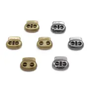 4.5mm Double Hole Cord Lock Stopper Spring Toggle Rope Clip For Outdoor Backpack