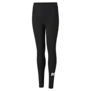 Puma Essentials+ Metallic Logo Leggings Boys Black Casual Athletic Bottoms 58705