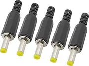 ROBAUN 5/10Pcs DC Power Male 4.0mm X 1.7mm Solder Connector Plug DC Power Plug Male Jack Straight Adapter for DIY Projects(5Pcs)