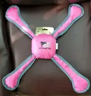 AFP 23" Tug/Rope Dog Toy w/Squeaker,Crinkle & Rope Inside Pink TK9909 New