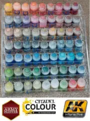 Plastic Paint Stand for 63 pots, storage Workshop table top citadel paint rack