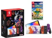 NEW Nintendo Switch OLED Pokemon Scarlet Violet + Lego Worlds ️ Game Bundle