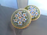 Vintage Micro Mosaic Millefiori Rare Pendant Necklace & Brooch Set 1960's