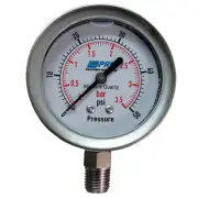 New PRM 0-50 PSI Pressure Gauge 2.5” SS Case 1⁄4” NPT SS Bottom