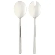 LÖFTESRIK 2-piece salad servers set, stainless steel, 29 cm