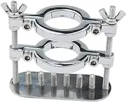 Scrotum ring testicle ring with spiked squeezer CBT penis testicles stainless steel cock ring penis pendant testicle ball stretcher SM sex toy for men(A)