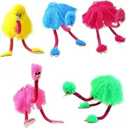 ORFOFE 5PCS String Puppets Pull String Ostrich Marionette Toy for Boys and Girls Soft Toys for Boys and Girls