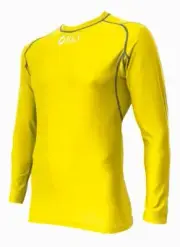 Compression Wear Top - Yellow athletic gym running skins active wear