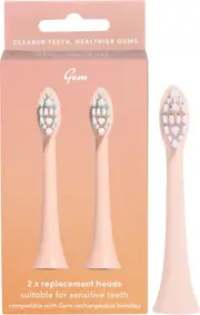Gem Electric Toothbrush Replacement Heads Watermelon 2 Pack