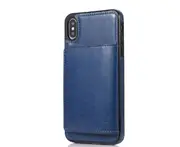 P06 Blue Magnetic Wallet Crazy Horse Print Smartphone Case for IPhone14 max 6.7 inch