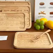 Dog/Cat Pattern Cartoon Bread Tray Insulated Dessert Serving Board Dessert