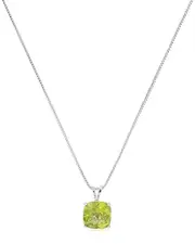 MaxColor Silver 1.75 ct. tw. Peridot Pendant Necklace