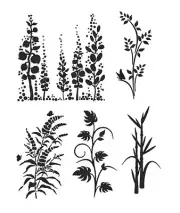 STENCILS CRAFTS TEMPLATES SCRAPBOOKING FLORAL STENCIL - 5 A4 MYLAR