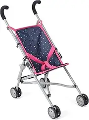 Bayer Chic 2000 - Roma Doll's Pram, Mini Buggy, Confetti, Pink, 601-84