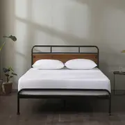 Zinus Double Bed Frame Classic Metal & Wood