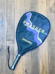 New Racquet Ball Spalding Smasher Aero Racket with Case Zipper 90s Vintage Retro