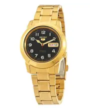 Seiko 5 Stainless Steel Black Dial 21 Jewels Automatic SNKK40J1 30M Mens Watch