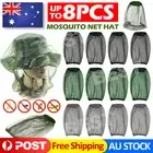 4x/8x Mosquito Fly Head Net Insect Mesh Hat Bee Bug Mozzie Protector Outdoor OZ