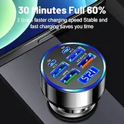 Multi Port 2PD 4USB Car Charger Fast Charging PD QC3.0 USB C Car Phone Charger Type C Adapter In Car